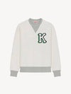 Logo Patch Varsity Sweatshirt Ivory - KENZO - BALAAN 3