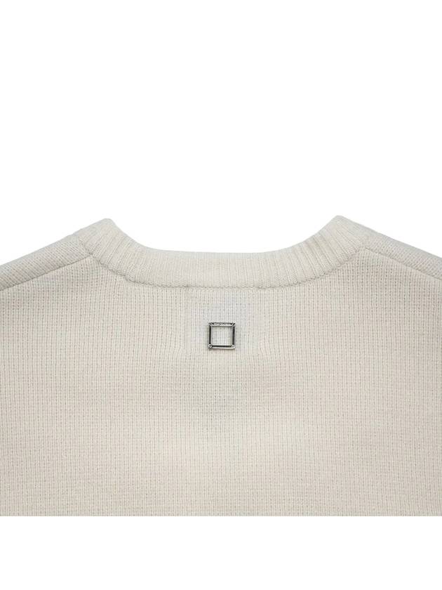 Men's Wool Crew Neck Sweatshirt Knit Ivory W233KN05506I - WOOYOUNGMI - BALAAN 4