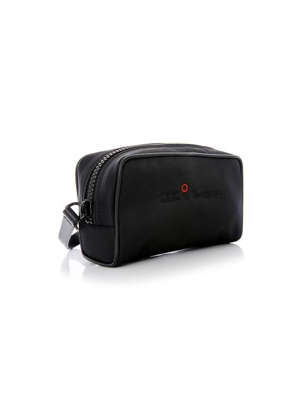 24SS UBA0026 N0080801 BLACK logo leather pouch black beauty bag - KITON - BALAAN 3