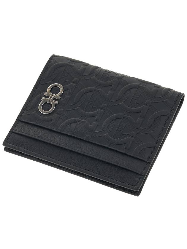 Men's Gancini Card Wallet 66 0966 NERO 9000 0753599 - SALVATORE FERRAGAMO - BALAAN 7