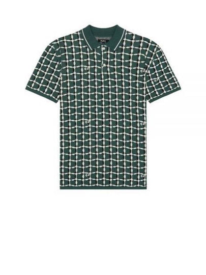 Bucket Weave Polo Shirt Green - MALBON GOLF - BALAAN 2