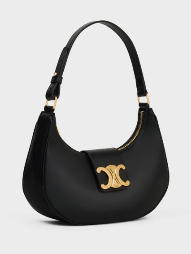 Ava Triomphe Smooth Calfskin Shoulder Bag Black - CELINE - BALAAN 4