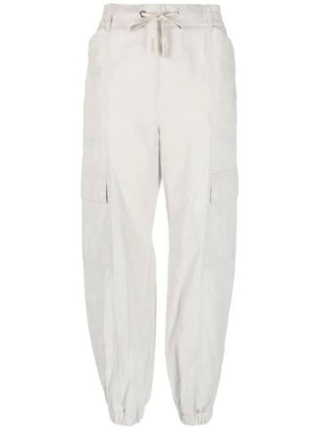 Cotton Cargo Track Pants White - MONCLER - BALAAN 1