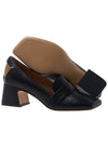 4 Stitch Square Toe Pumps Black - MAISON MARGIELA - BALAAN.