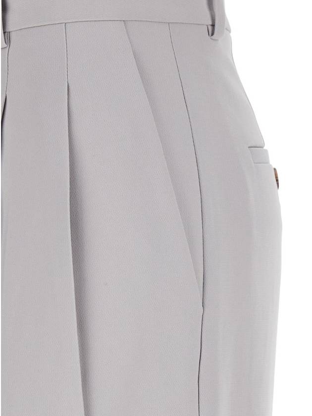 Metallic Pants With High Waist And Front Pences In Tech Fabric Woman - THEORY - BALAAN 3