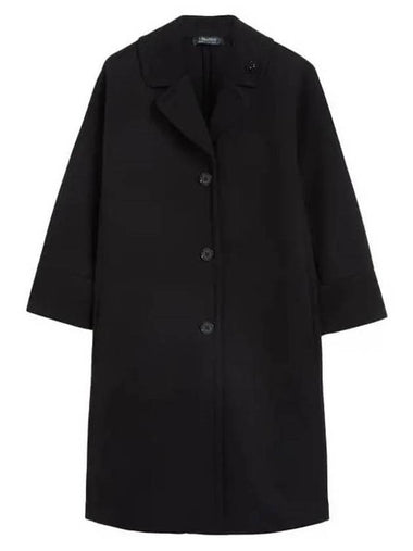 Women's Alvaro Viscose Jersey Single Coat Black - MAX MARA - BALAAN 1