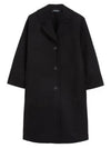 Women's Alvaro Viscose Jersey Single Coat Black - MAX MARA - BALAAN 1