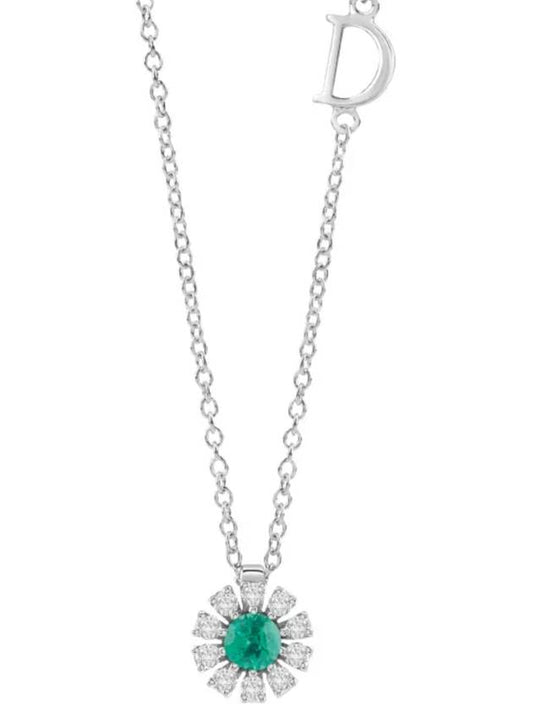 Margherita Diamond Emerald White Gold Necklace Necklace Women - DAMIANI - BALAAN 2