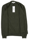 Bold Fox Head Patch V Neck Wool Cardigan Khaki - MAISON KITSUNE - BALAAN 10