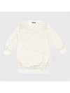 Kids Multi Logo Jersey Dress White Gold - BALMAIN - BALAAN 1