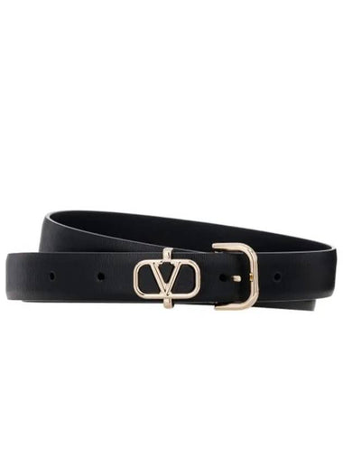 V logo leather belt 4W0T0SE9 LCF 0NO - VALENTINO - BALAAN 1