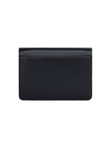 Triomphe Shiny Calfskin Flap Card Wallet Black - CELINE - BALAAN 4