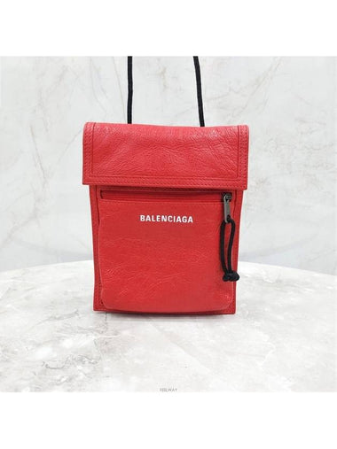 Lux You Red Explorer Pouch Cross Bag - BALENCIAGA - BALAAN 1