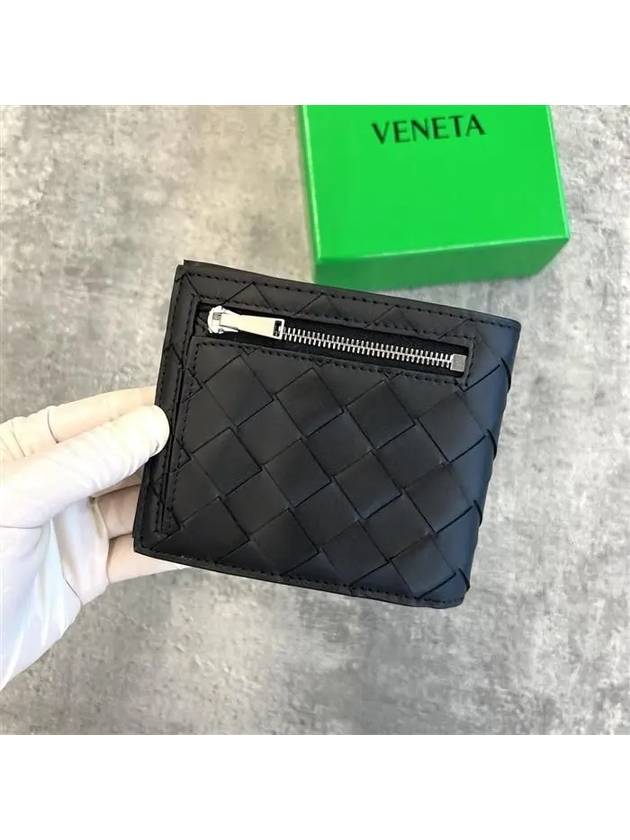 Intrecciato Leather Half Wallet Black - BOTTEGA VENETA - BALAAN 7