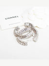 CC Strass Crystal Brooch Silver - CHANEL - BALAAN 4