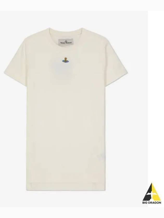 Embroided ORB Peru Short Sleeve T-Shirt White - VIVIENNE WESTWOOD - BALAAN 2