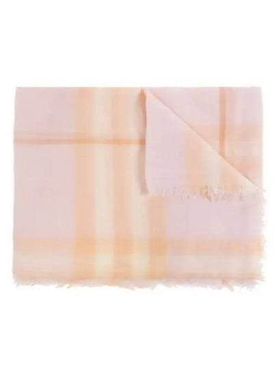 Check Print Wool Scarf Pink - BURBERRY - BALAAN 2