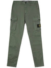 Wappen Side Button Pocket Straight Pants Green - STONE ISLAND - BALAAN 2
