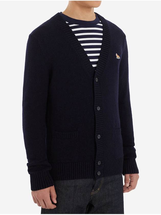 Baby Fox Patch Cosy Cardigan Navy - MAISON KITSUNE - BALAAN 5