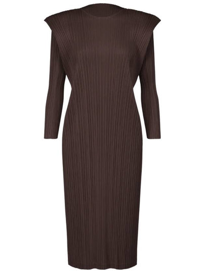 Monthly Color September Long Dress Dark Brown - ISSEY MIYAKE - BALAAN 2