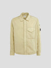 Chrome-R Zip-Up Over Long Sleeve Shirt Beige - CP COMPANY - BALAAN 3