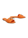 Gancini Leather Slippers Orange - SALVATORE FERRAGAMO - BALAAN 2