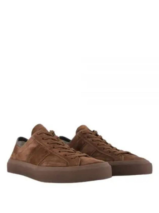 Cambridge Suede Lace-Up Low Top Sneakers Brown - TOM FORD - BALAAN 2