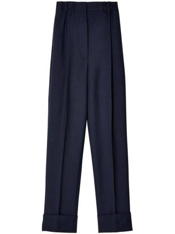 Light mohair straight pants navy - PRADA - BALAAN 1