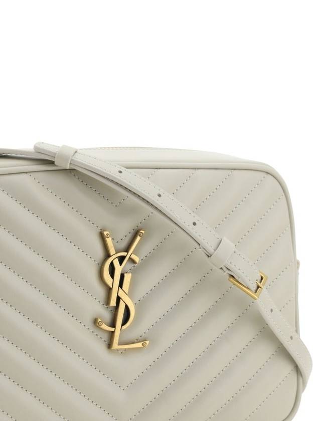 Lou Logo Quilting Cross Bag White - SAINT LAURENT - BALAAN 5