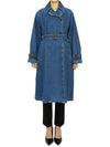 15011041650 BLASY 002 Women s Denim Long Trench Coat - MAX MARA - BALAAN 4