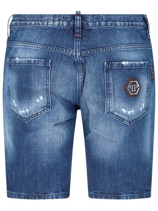 Distressed Effect Denim Shorts SACCMDT2699PDE004N - PHILIPP PLEIN - BALAAN 3