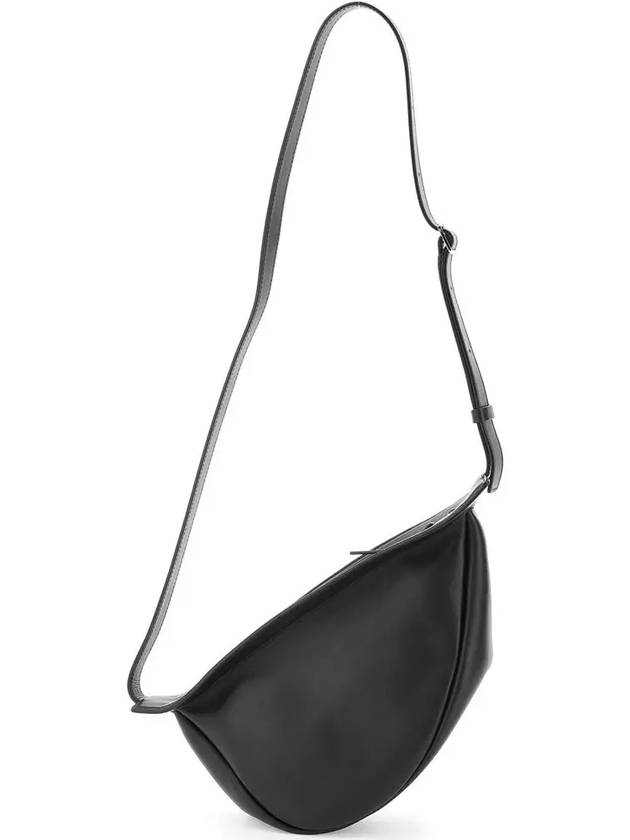 Small Slouchy Banana Bag in Leather Black - THE ROW - BALAAN 3