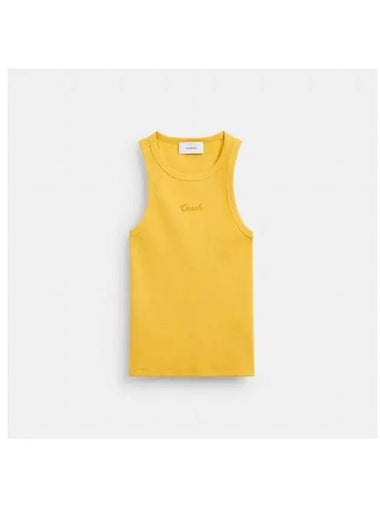 Ribbed Signature Tank Top CS609 YLW - COACH - BALAAN 1