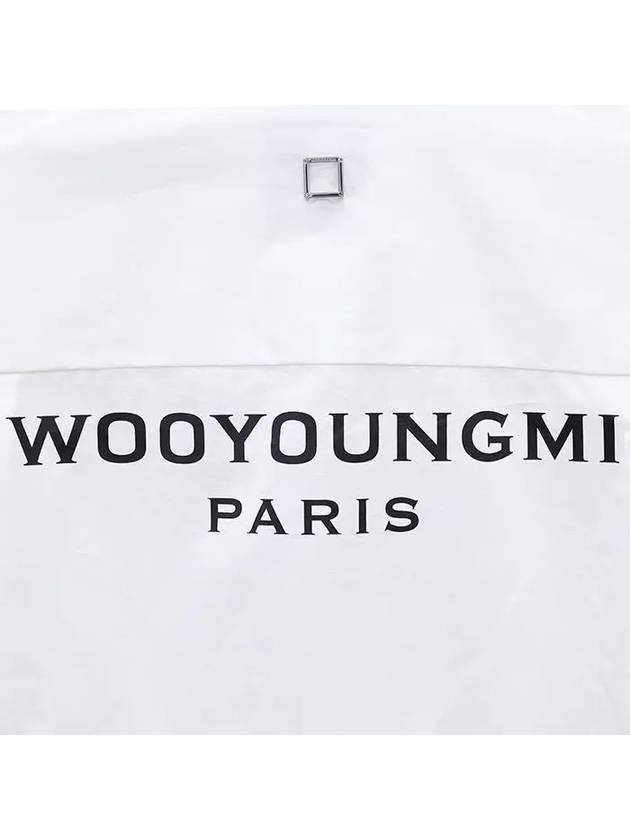 Back Logo Cotton Long Sleeve Shirt White - WOOYOUNGMI - BALAAN 5