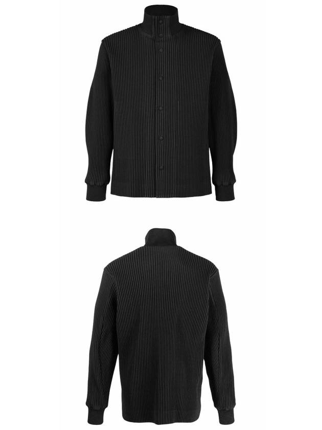 Funnel Neck Pleated Jacket Brown - ISSEY MIYAKE - BALAAN 5