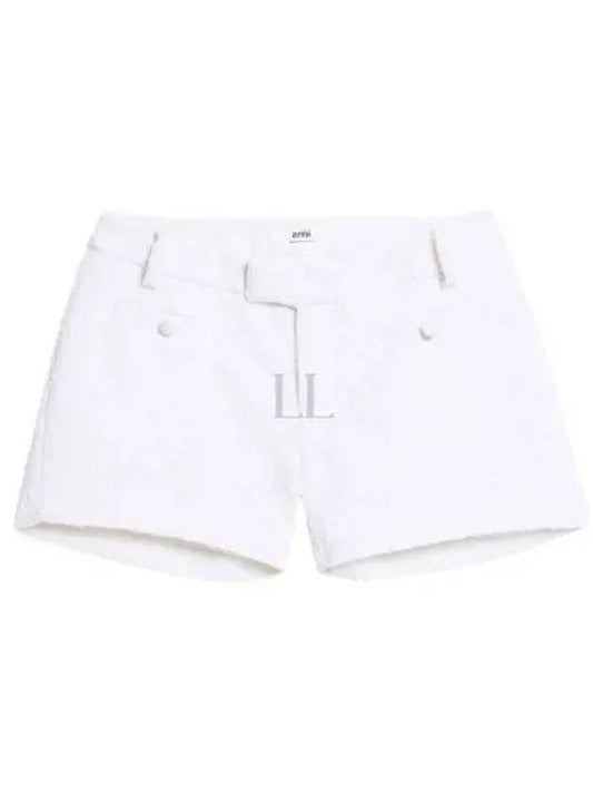 Boucle Shorts White - AMI - BALAAN 2