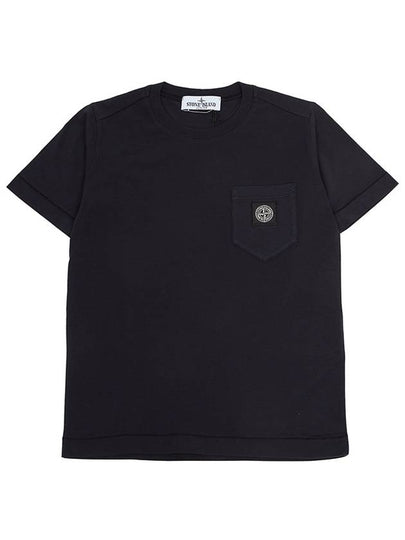 Kids Compass Patch Short Sleeve T-Shirt Navy - STONE ISLAND - BALAAN 2