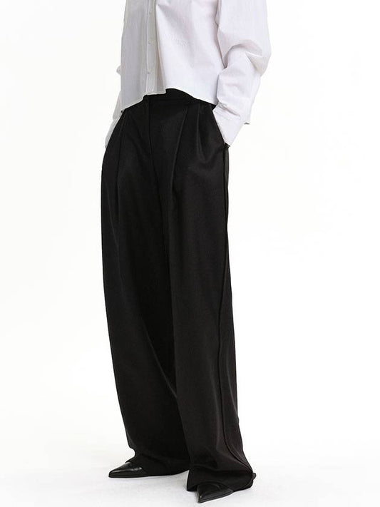 WOOL STITCH WIDE TROUSERS_2colors - MAGJAY - BALAAN 1