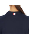 Engineered 4 Bar Medium Weight Jersey Oversized Long Sleeved T-Shirt Navy - THOM BROWNE - BALAAN 10