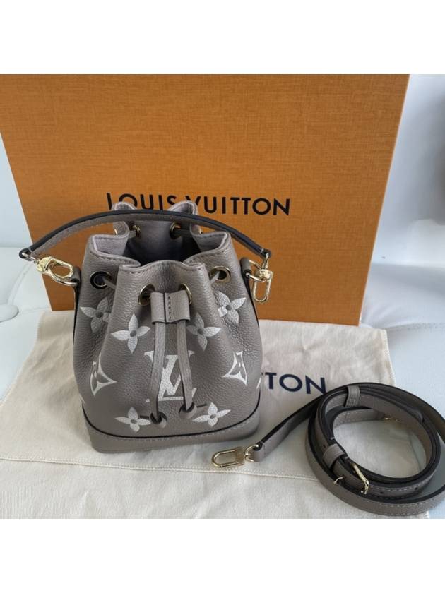 Women's Nano Noe Monogram Bucket Bag Grey - LOUIS VUITTON - BALAAN 2