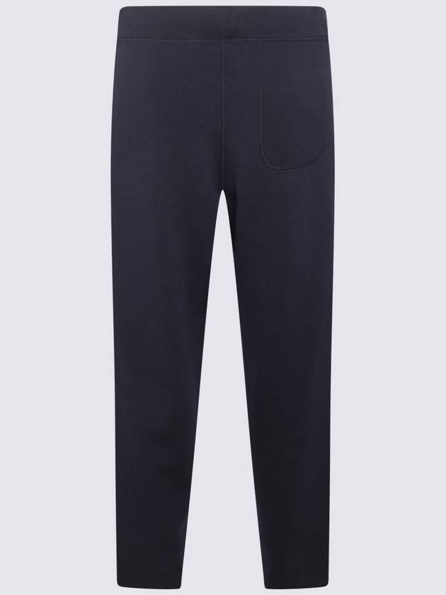 Brioni Navy Cotton Cashmere And Silk Blend Pants - BRIONI - BALAAN 2