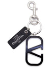 V Logo Signature Key Holder Black - VALENTINO - BALAAN 2