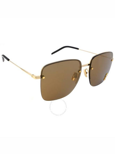 Saint Laurent Mirrored Brown Square Ladies Sunglasses SL 312 M 006 58 - SAINT LAURENT - BALAAN 1