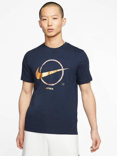 Sportswear Preheat Swoosh Short Sleeve T-Shirt Navy - NIKE - BALAAN 2