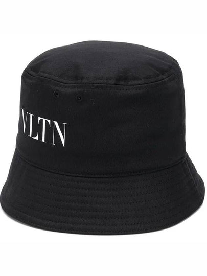 VLTN Logo Bucket Hat Black - VALENTINO - BALAAN 2