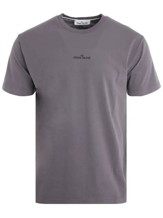 Marvel Back Logo Short Sleeve T-Shirt Gray - STONE ISLAND - BALAAN.