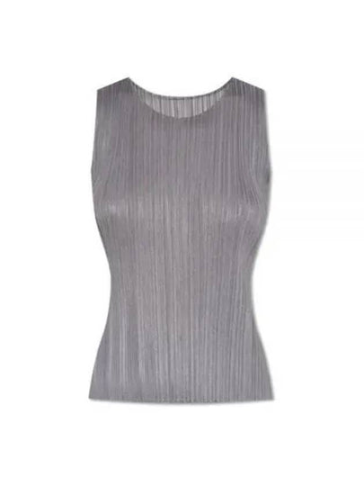 Women's Pleated Basic Sleeveless Grey - ISSEY MIYAKE - BALAAN 2