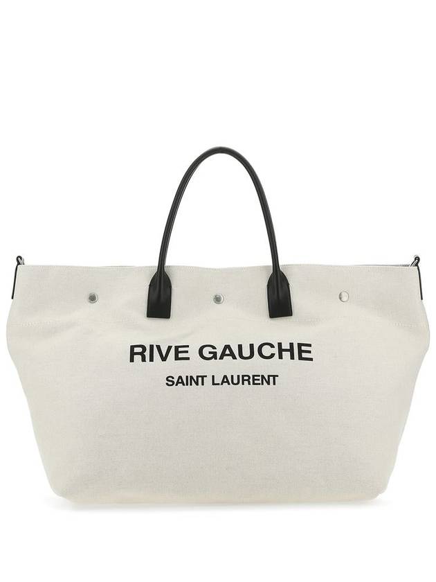 Rive Gauche Logo Tote Bag Ivory - SAINT LAURENT - BALAAN 2