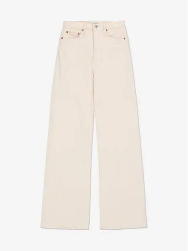 REDONE 70S Ultra High Rise Wide Denim Pants Vintage White 19303WUHRSWLVTWT - RE/DONE - BALAAN 1