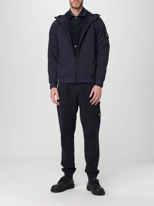 Wappen Patch V-Neck Cardigan Navy - STONE ISLAND - BALAAN 3